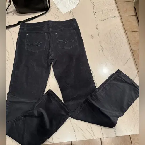 Marc Aurel Dark Grey Straight Leg Velvet Jeans Gray Size 10