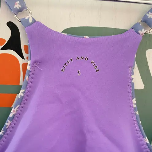 Kitty & Vibe Daisy Play Mini Dress Size Small Purple