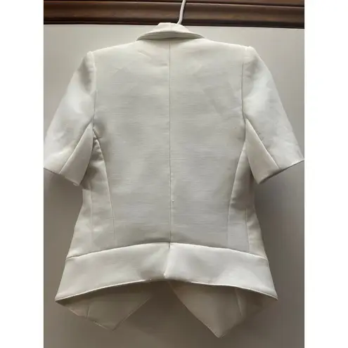 SMYTHE LES VESTES VINTAGE SHORT SLEEVE BLAZER SMALL White