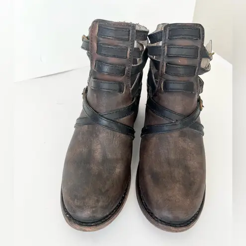 FREEBIRD by Steven Stair leather distressed ankle Boots 7