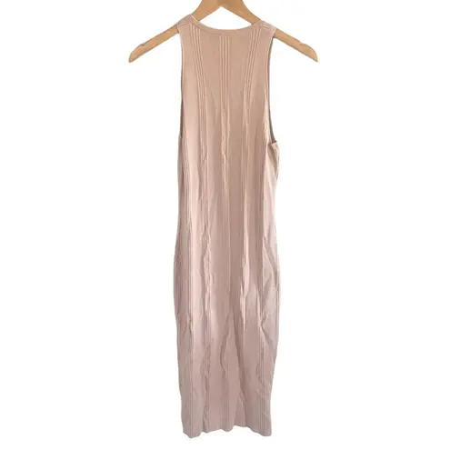 L'Agence  Shelby Bodycon Dress Ribbed Tank Dress Petal Nude Pink Size M