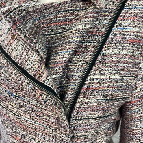 Cupcakes & Cashmere Canter Tweed Moto Jacket Pink