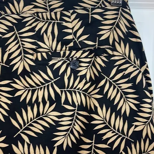 Allyson Whitmore Botanical Leaf Tan & Black Cotton
Golf Skirt w/ Shorts Size 16