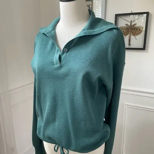 Vintage 70s l Ruffin Ruffinknit Cropped Sweater Green M Size M