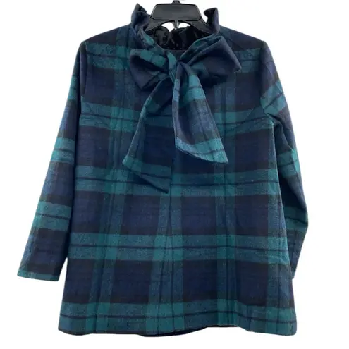 Tuckernuck Blackwatch Plaid Faye
Top Ruffle Collar Blouse NEW