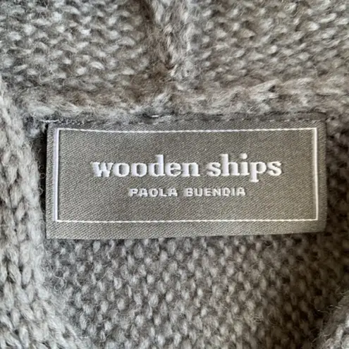 Wooden Ships Gray‎ Black Knit Hooded Sweater Women’s Small/Medium Beach Travel