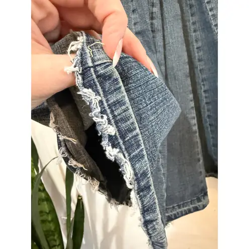 Y2K Denim Flare Maxi Skirt Blue Size undefined