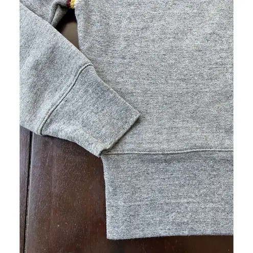 Gray Miles by Madewell Embroidered Trim Crop Oversize Sweatshirt Beautiful, XS