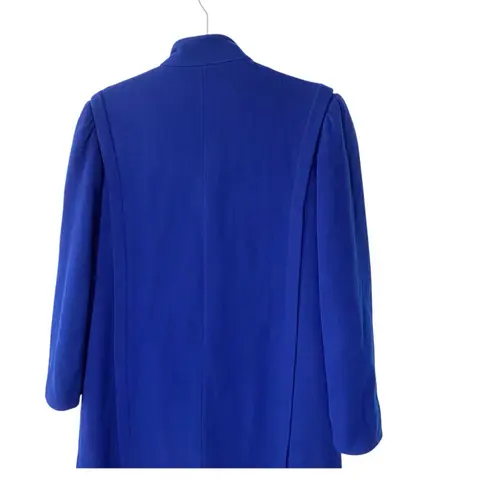 VINTAGE FORECASTER of BOSTON Wool Puff Sleeve Longline Pea Coat Blue Size L