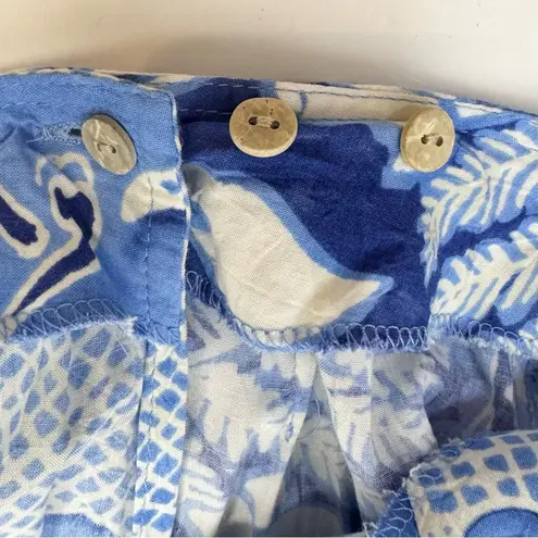 Jams World Tahiti Sarong Skirt Small W812-TAHI Blue Floral Rayon Wrap Hawaii