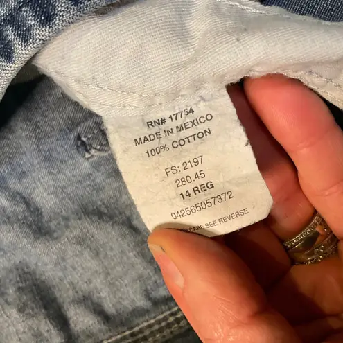 Key Denim Overalls Size 14 Indigo Blue Womens Carpenter Work - Image 4