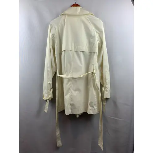 London Fog Women's Short Trench Coat White Size M