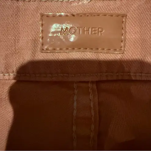 Mother The Insider Ankle Fray‎ Raw Hem Jeans in Chalk It Up Terracotta Sz 28 Orange