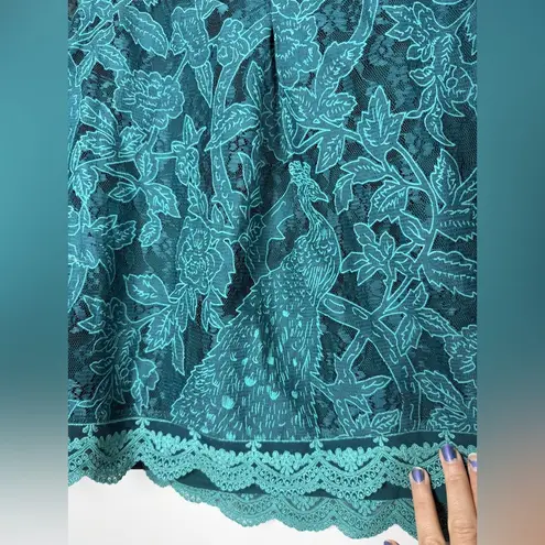 HD in Paris x ANTHROPOLOGIE: Meadows Lace Peacock Blouse -Size 2