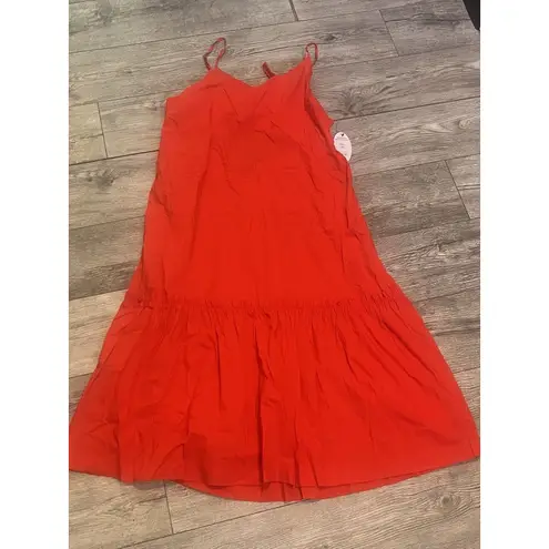 NWT Red Scoop Bow Back Midi Dress XXL (Size 20) Sleeveless Spaghetti Straps
