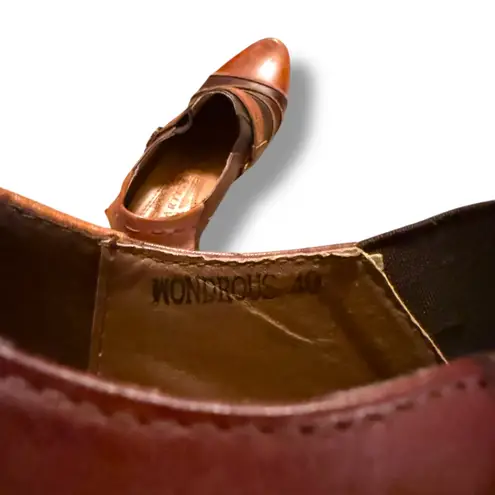 Spring Step L'Artiste Wondrous Booties Size 40 Women's Multicolor Leather Heels Brown