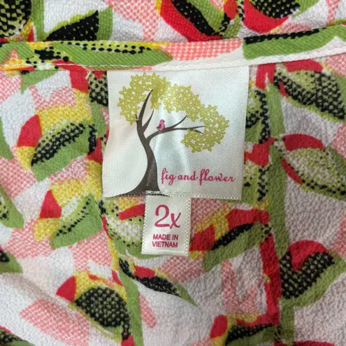 Fig And Flower  Popover Printed Top Size 2X - Image 5