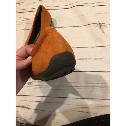 Rockport Cameral Orange Tan Loafers Total Motion Adiprene by Adidas 8.5