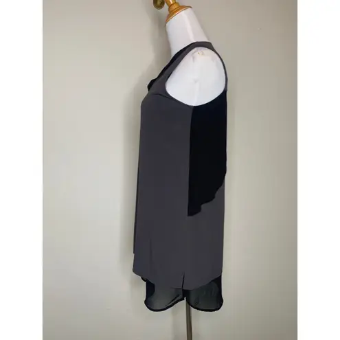 Ro & De Gray Black Sleeveless Dress or Tunic Top Sz XS
