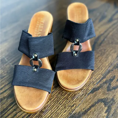 Italian Shoemakers Black Sandals Comfortable and Stylish