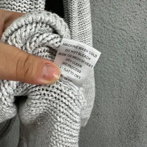 Harper Lane Sweater Womens Small Gray Pullover Distressed Cutout Back Grunge