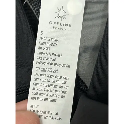 Aerie Offline by  Goals 7/8 Legging Jogger Women’s Size Small Black White Stripe