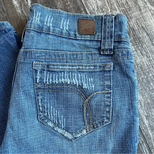 Hydraulic H2j by distressed juniors stretch bootcut jeans size 13/14