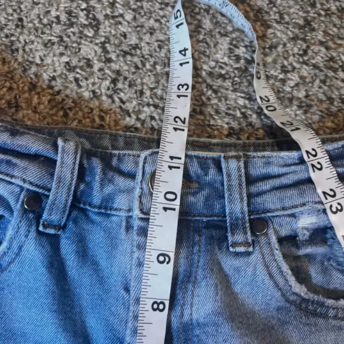 Jelly Jeans Womens Light Wash Distressed Straight Leg Denim Jeans Size 3 Blue