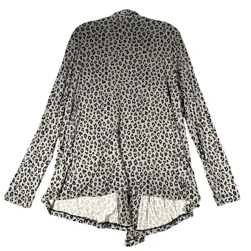 Tart Intimates Womens XL Gray Animal Print Open Front High Low Cardigan Sweater - Image 8