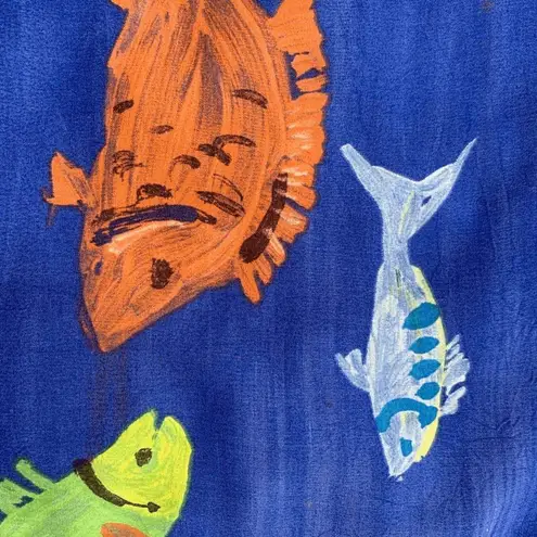 Jams World Vintage 90s Bounty Dress Small Scoop Neck Ocean Fish Animal Print