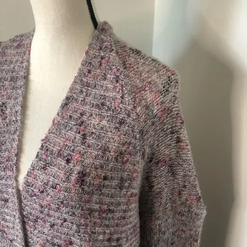 Heartloom Waffle Knit Confetti Open Cardigan