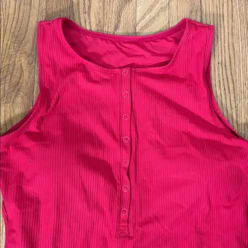 ANDIE Malibu One Piece LT Swimsuit Ribbed Fabric Cherry Red XL long torso NWT