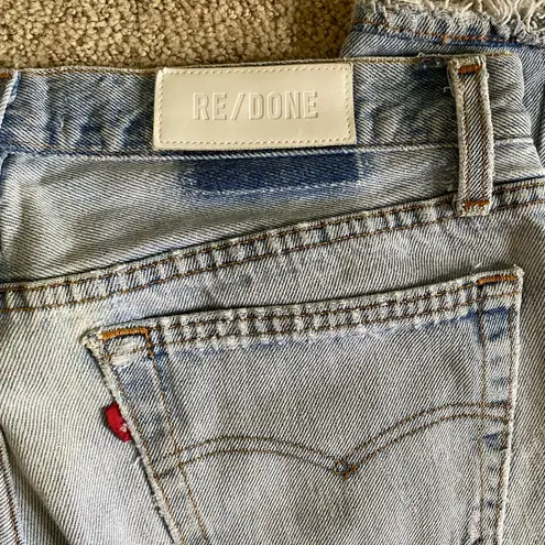 RE/DONE Levi’s high rise straight leg distressed jeans