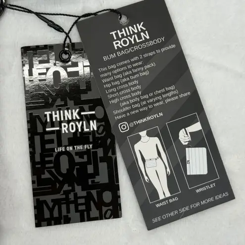 Think Royln Bum Bag Crossbody Quilted Belt Bag Nylon Black NEW READ Black