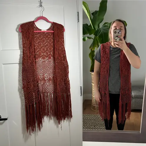 BLL New York Large boho crochet cardigan beach coverup