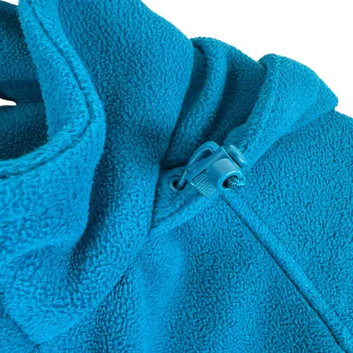 Duluth Trading Co. Shoreline Blue Teal Fleece Full Double Zipper Hooded Jacket S