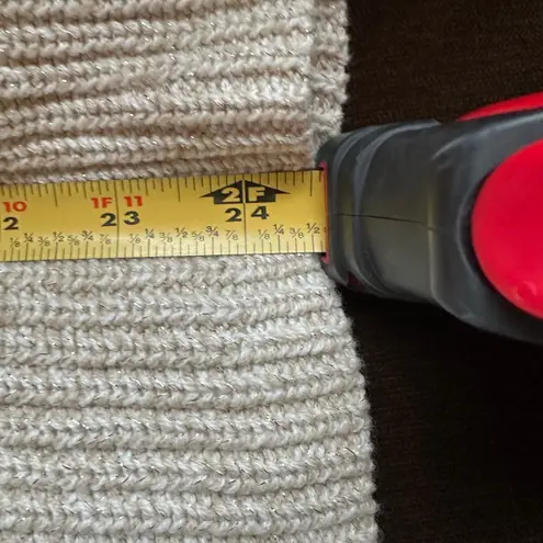 Charter Club Gold Metallic Threads Marled Shawl Cardigan Knitted Sweater Sz M