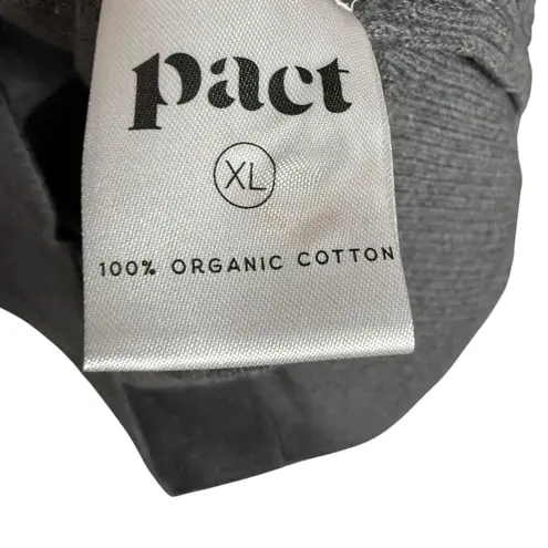 Pact Organic Cotton Gray Crewneck Long Sleeve Sustainable Sweater Size XL