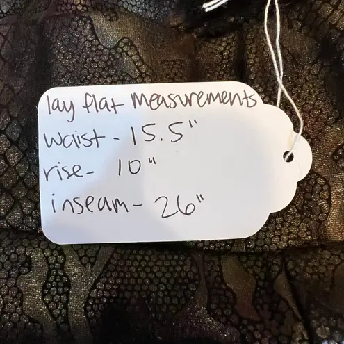 Insight Snake Skin Print Black Iridescent Leggings Size 12 Length Altered