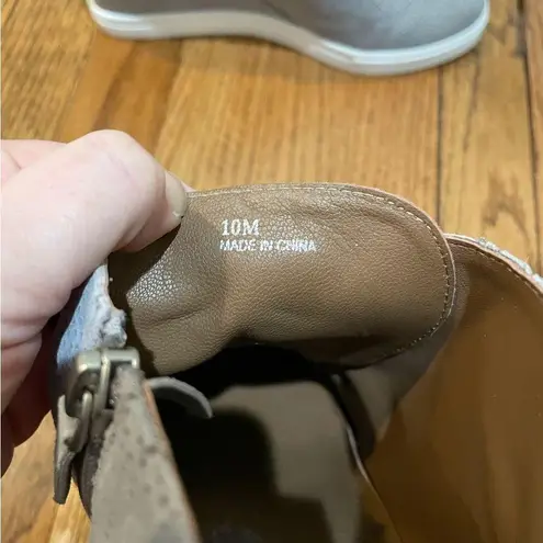 Linea Paolo Linea Paola Felicia Wedge Suede Sneaker Bootie Grey Size 10