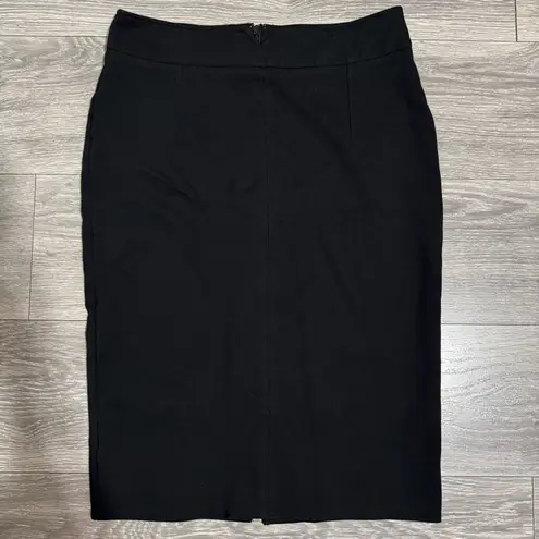 Virtue Women Elegant Black Pencil Stretchy Business Casual Skirt Size 8