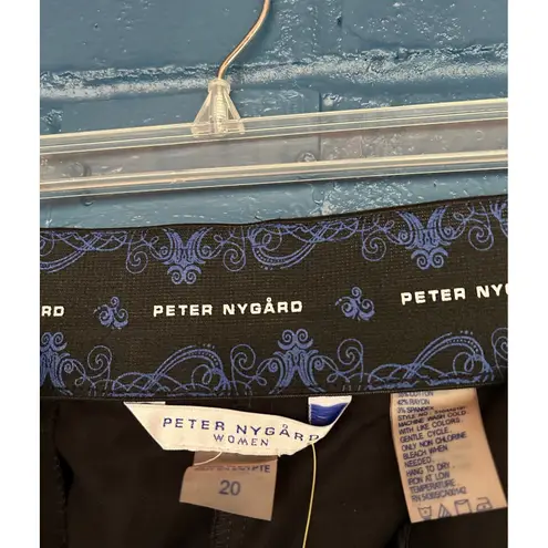 Peter Nygard Women's Black Career Dress Pants Trousers Size 20 Office