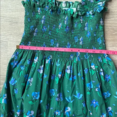 Hill House Emerald space Rocket Floral Ellie Dress XS