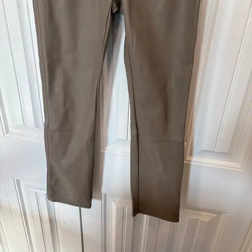 H&M  Tan Faux Leather Pants Size 2‎