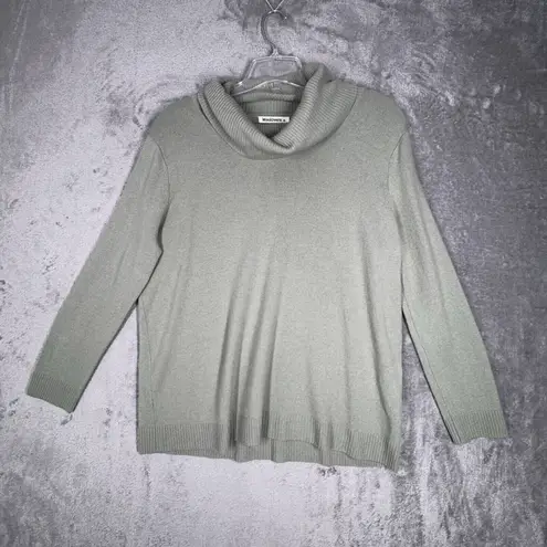 Woolovers Sweater Womens XL Green Cowl Neck Casual Preppy Minimalist Workwear Green