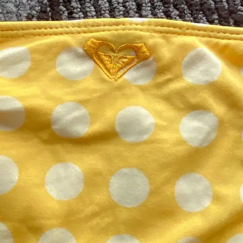 Roxy  Yellow Polka Dot Bikini Bottom