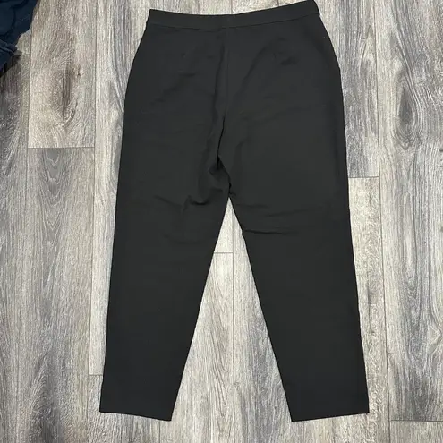 H by Halston Halston Women's Black Split Hem Techno Twill Dress Pants, Size Large