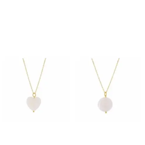 Boutique NEW Sparkly Gold Unisex-Women’s Pearl Heart, Yellow Gold Filled Necklace, 16-18”