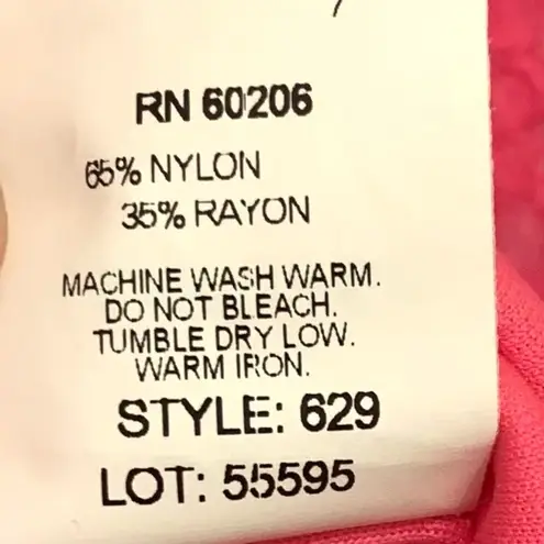 Body Wrappers Drapey Lace Panel Tunic Top Sparkly Rose Pink M #629 Praise Dance