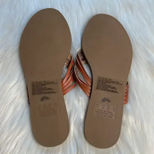 American Eagle  Brown Woven Thong Sandals